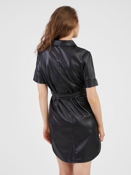 Noisy May Schwarzes Damenhemd Kleid Leder Noisy May Andy