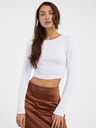 Noisy May Weißes langärmeliges Basic-T-Shirt für Damen Noisy May Aya