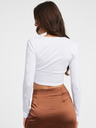 Noisy May Weißes langärmeliges Basic-T-Shirt für Damen Noisy May Aya