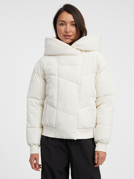 Noisy May Cremefarbene Damen-Steppjacke Noisy May Tally