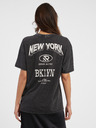 ONLY Schwarzes Damen T-Shirt in Übergröße ONLY Lina