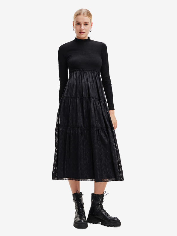 Desigual Schwarzes Desigual Misha Midikleid für Damen