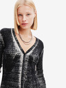 Desigual Desigual Asturias grau und schwarzes Damenkleid