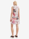 Desigual Rosa und weiß gemustertes Damenkleid Desigual Loa