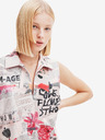 Desigual Rosa und weiß gemustertes Damenkleid Desigual Loa