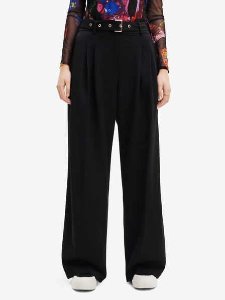 Desigual Schwarze Damenhose mit weitem Bein Desigual Otto