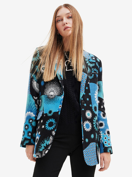 Desigual Blaue gemusterte Damenjacke Desigual Sissy