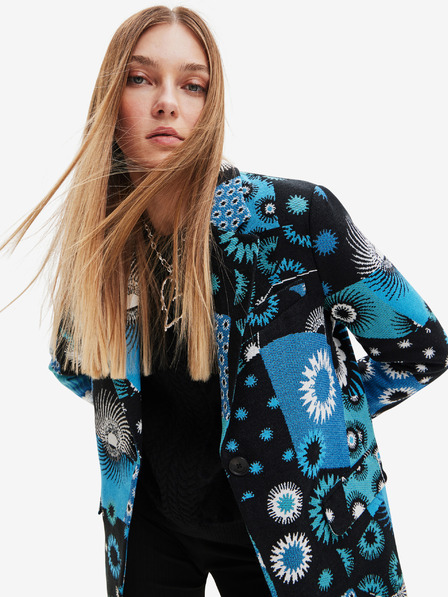 Desigual Blaue gemusterte Damenjacke Desigual Sissy