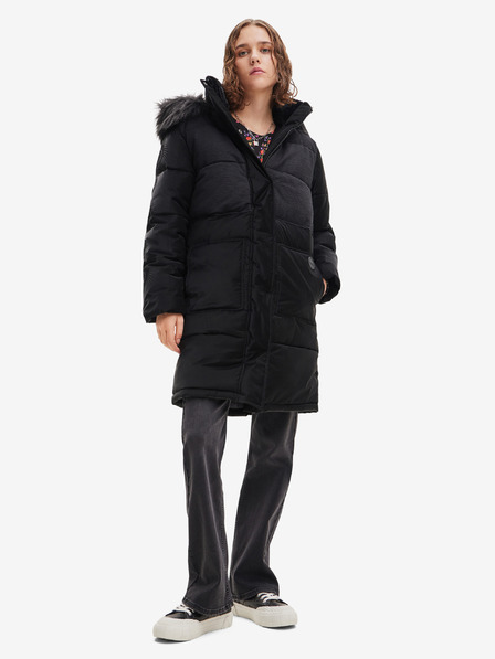 Desigual Schwarzer Damen-Wintermantel Desigual Kelowna