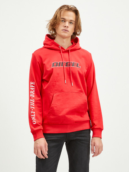 Diesel Roter Herren-Kapuzenpullover Diesel