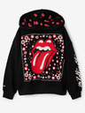 Desigual Rot-schwarzer Desigual Beatrice Rolling Hoodie für Mädchen