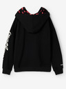 Desigual Rot-schwarzer Desigual Beatrice Rolling Hoodie für Mädchen