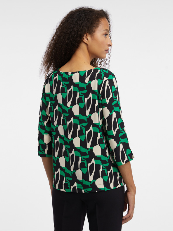 Orsay Grüne gemusterte Damenbluse ORSAY