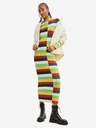 Desigual Desigual Sico gelb und grün gestreiftes Damen-Pulloverkleid
