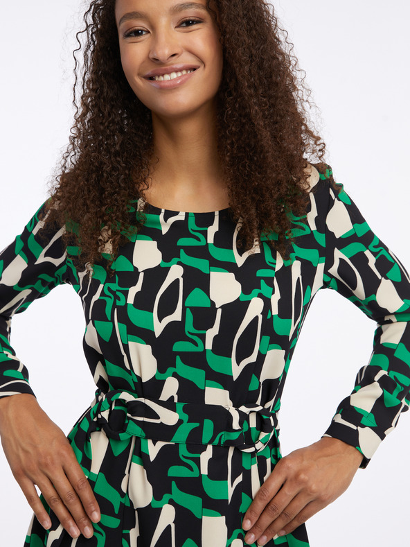 Orsay Grünes gemustertes Damenkleid ORSAY