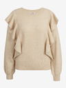 Orsay Beigefarbener Damen-Rüschen-Pullover ORSAY
