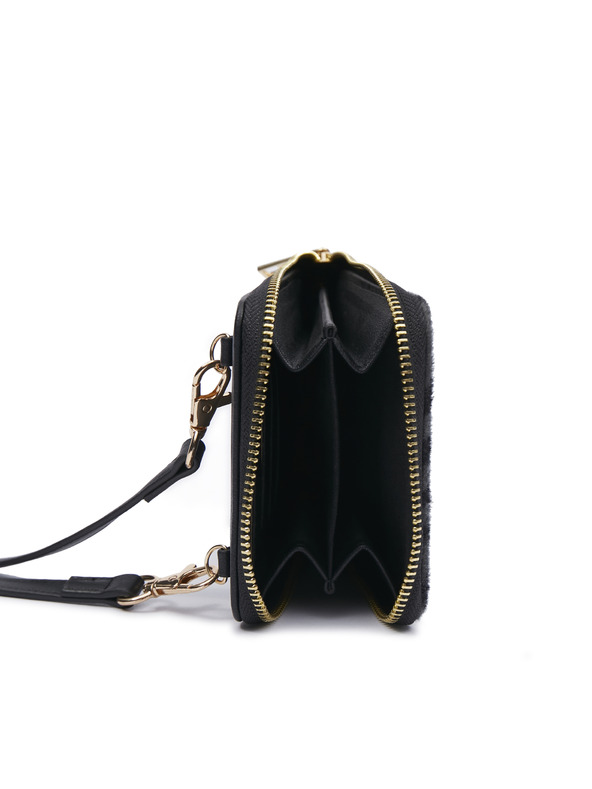 Orsay Schwarzer gemusterter Damen-Nackenbeutel ORSAY