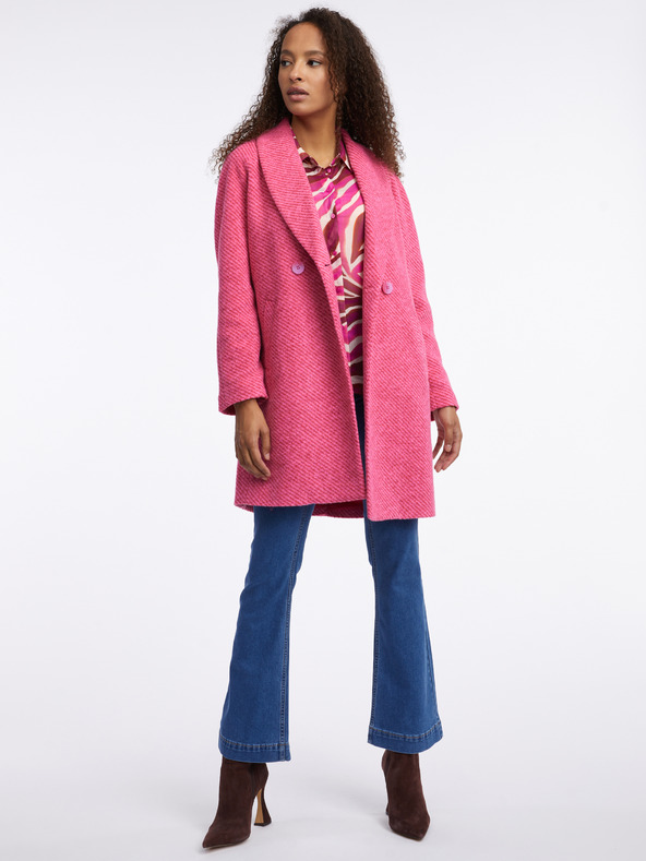 Orsay Dunkelrosa Damen-Wollmischmantel ORSAY