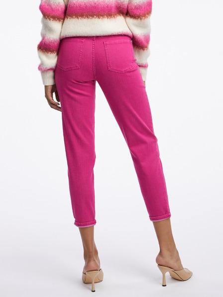 Orsay Dunkelrosa Cropped Mom Fit Damenjeans ORSAY