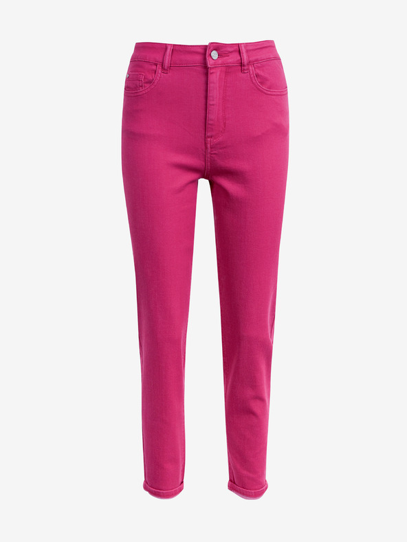 Orsay Dunkelrosa Cropped Mom Fit Damenjeans ORSAY