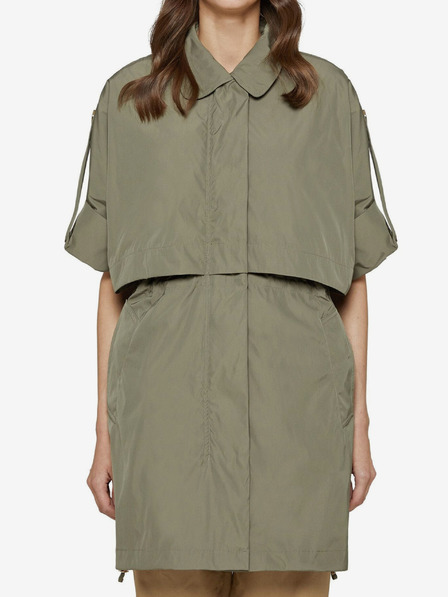 Geox Khaki Damen Oversized Parka mit aufrollbaren Ärmeln Geox Pisa