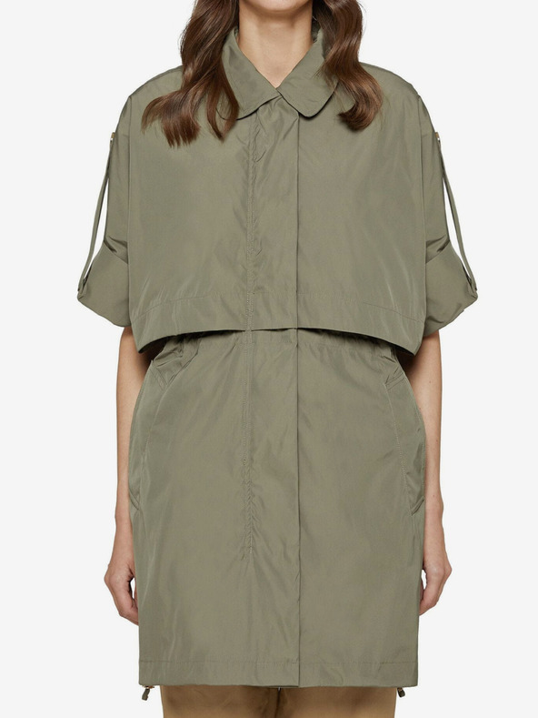 Geox Khaki Damen Oversized Parka mit aufrollbaren Ärmeln Geox Pisa