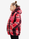 Desigual Desigual Blake rosa karierte Mädchen Winterjacke