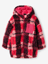 Desigual Desigual Blake rosa karierte Mädchen Winterjacke