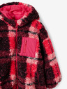 Desigual Desigual Blake rosa karierte Mädchen Winterjacke
