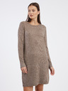 ONLY Braunes gestreiftes Damen-Pullover-Kleid ONLY Rica