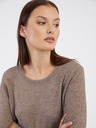 ONLY Braunes gestreiftes Damen-Pullover-Kleid ONLY Rica
