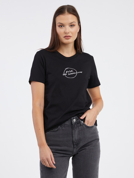 Diesel Schwarzes Diesel Damen-T-Shirt