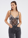 Diesel Diesel Brauner und weißer gemusterter Body für Damen