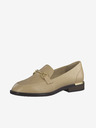 Tamaris Beigefarbene Leder-Slipper Tamaris