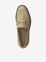 Tamaris Beigefarbene Leder-Slipper Tamaris