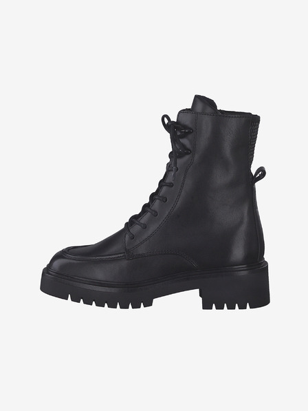 Tamaris Schwarze Lederstiefeletten Tamaris
