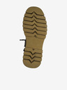 Tamaris Gelbe und braune Leder-Winterstiefeletten mit Pelz Tamaris