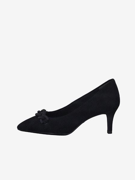 Tamaris Schwarze Leder-Pumps mit Absatz Tamaris