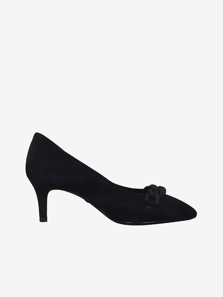 Tamaris Schwarze Leder-Pumps mit Absatz Tamaris