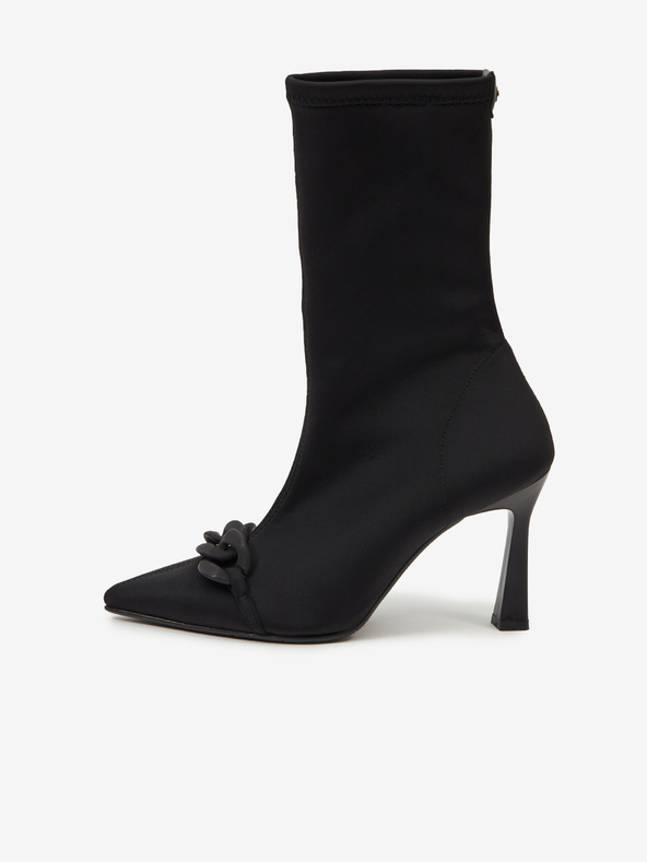 Ojju Schwarze Damenstiefel mit Absatz OJJU