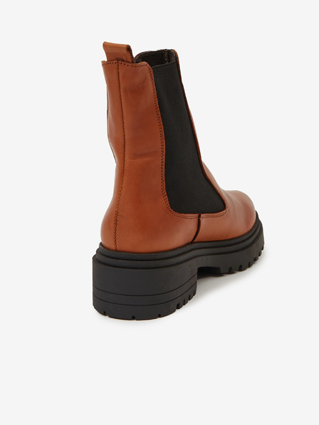 Ojju Braune Lederstiefeletten für Damen OJJU