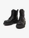 Ojju Schwarze Damenstiefeletten aus Leder OJJU