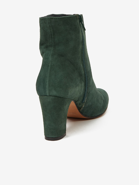 Ojju Dunkelgrüne Wildlederstiefeletten mit Absatz OJJU