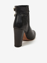 Ojju Schwarze Damenstiefeletten aus Leder mit Absatz OJJU