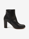 Ojju Schwarze Damenstiefeletten aus Leder mit Absatz OJJU
