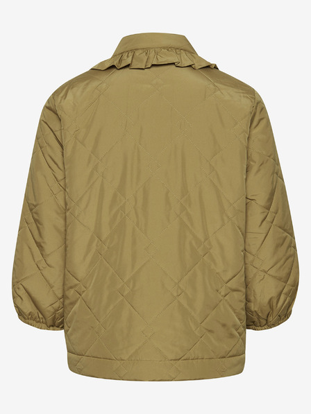 ICHI Khakifarbene gesteppte Hemdjacke ICHI