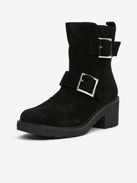 Ojju Schwarze Wildleder-Stiefeletten OJJU
