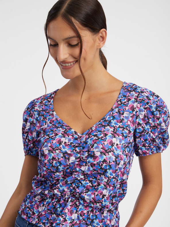 Orsay Lila geblümtes Damen-Top ORSAY