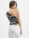 Orsay Weißer und schwarzer Damen-Body mit Blumenmuster ORSAY