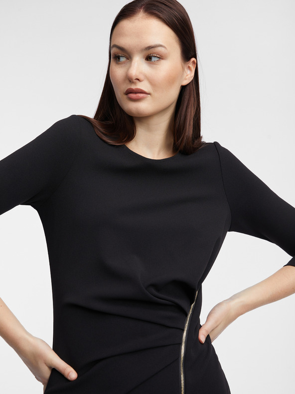 Orsay Schwarzes Damen Etuikleid ORSAY